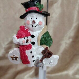 Resin Christmas Hanging Ornament Santa Claus Snowman Doll Xmas Tree Decor Gift